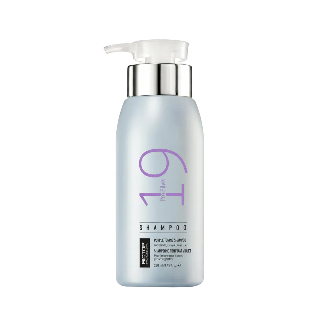 Shampoo Matizador para rubios Biotop 19 Pro Silver 250ml disponible en Panamá