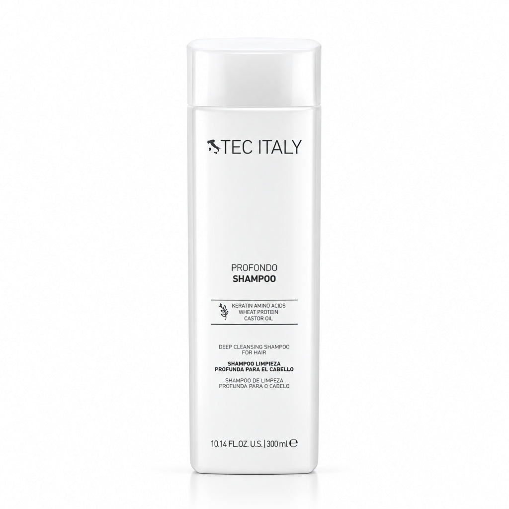 Tec Italy Profondo Shampoo 300ml de limpieza profunda con aminoacidos de queratina, proteina de trigo y aceite de castor o ricino Majo Belleza Panamá