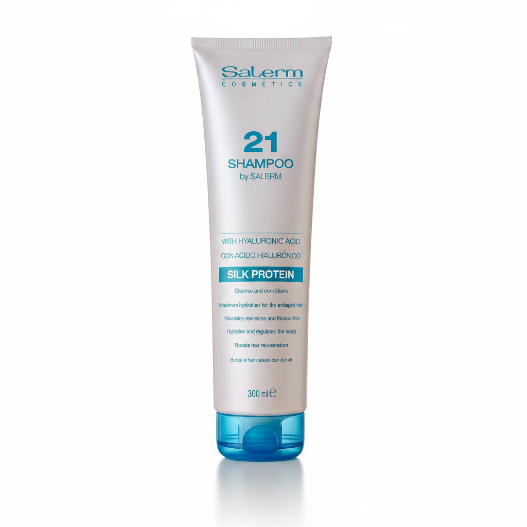 Shampoo Salerm 21 300ml hidratación profunda con ácido hialurónico y proteínas de seda