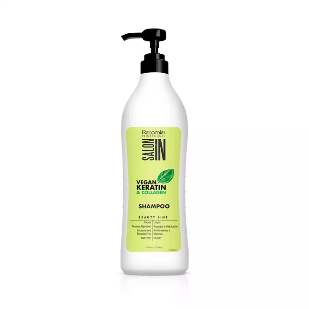 Salon In Shampoo Vegan Keratin & Collagen 1000ml profesional Panamá Panama