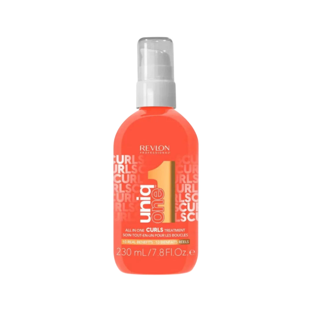 Tratamiento sin enjuague Revlon UniqOne All In One Curls 230ml para cabello rizado